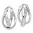 Sterling Silver Polished Fancy Hoop Earrings - 26 mm
