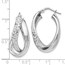 Sterling Silver Polished Fancy Hoop Earrings - 26 mm