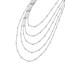 Sterling Silver Polished Five Strand Necklace - 16 in.