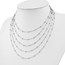 Sterling Silver Polished Five Strand Necklace - 16 in.