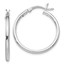 Sterling Silver Polished Hinged Hoop Earrings - 26.5 mm