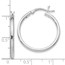 Sterling Silver Polished Hinged Hoop Earrings - 26.5 mm