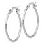Sterling Silver Polished Hinged Hoop Earrings - 27 mm