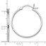 Sterling Silver Polished Hinged Hoop Earrings - 27 mm