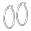 Sterling Silver Polished Hinged Hoop Earrings - 31.5 mm