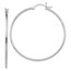 Sterling Silver Polished Hinged Hoop Earrings - 40 mm