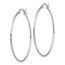 Sterling Silver Polished Hinged Hoop Earrings - 40 mm