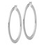 Sterling Silver Polished Hinged Hoop Earrings - 49 mm