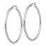 Sterling Silver Polished Hinged Hoop Earrings - 52 mm