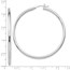 Sterling Silver Polished Hinged Hoop Earrings - 52 mm