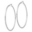 Sterling Silver Polished Hinged Hoop Earrings - 62 mm
