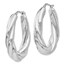 Sterling Silver Polished Hoop Earrings - 39 mm
