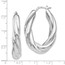 Sterling Silver Polished Hoop Earrings - 39 mm