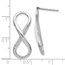 Sterling Silver Polished Infinity Symbol Post Earrings - 28 mm