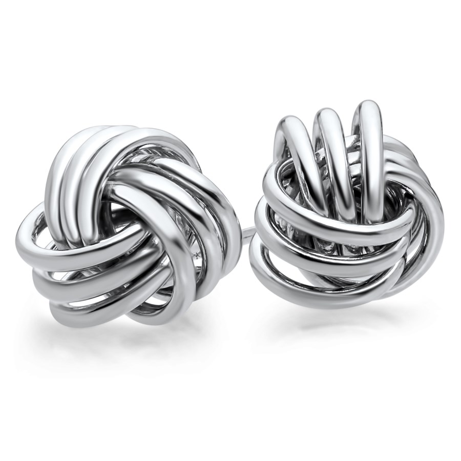Sterling Silver Polished Love Knot Earrings
