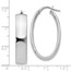 Sterling Silver Polished Oval Hinged Hoop Earrings - 33 mm