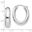 Sterling Silver Polished Oval Hoop Earrings - 27 mm