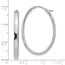 Sterling Silver Polished Oval Hoop Earrings - 34 mm