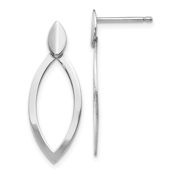 Sterling Silver Polished Post Dangle Earrings - 25.25 mm Sterling Silver Polished Post Dangle Earrings - 25.25 mm