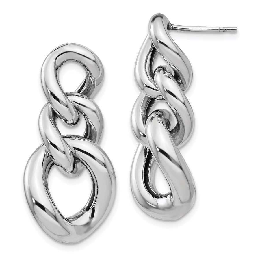 Sterling Silver Polished Post Dangle Earrings - 31.67 mm