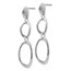 Sterling Silver Polished Post Dangle Earrings - 48 mm
