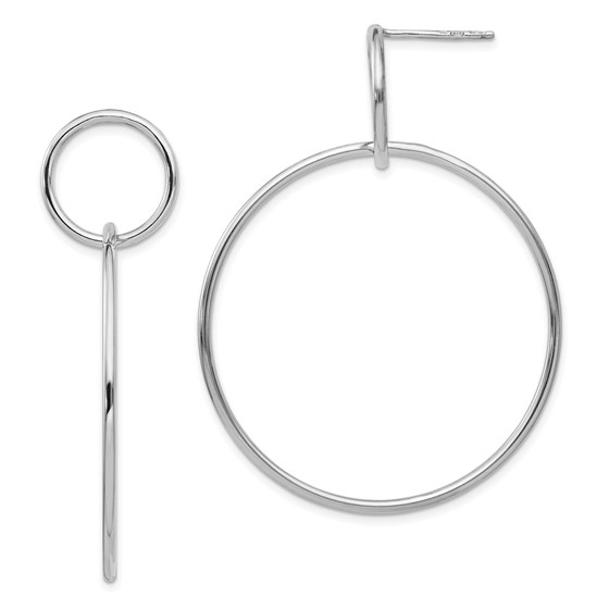 Sterling Silver Polished Post Dangle Earrings - 52.59 mm Sterling Silver Polished Post Dangle Earrings - 52.59 mm