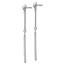Sterling Silver Polished Post Dangle Earrings - 56 mm