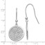 Sterling Silver Polished Preciosa Crystal Earrings - 41 mm