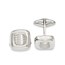 Sterling Silver Polished & Satin Squares Cuff Link