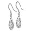 Sterling Silver Polished Shepherd Hook Dangle Earrings - 32 mm