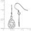 Sterling Silver Polished Shepherd Hook Dangle Earrings - 32 mm