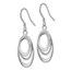 Sterling Silver Polished Shepherd Hook Dangle Earrings - 40 mm