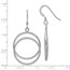 Sterling Silver Polished Shepherd Hook Dangle Earrings - 45 mm