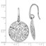 Sterling Silver Polished & Textured Earrings - 37 mm