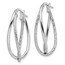 Sterling Silver Polished & Textured Fancy Earrings - 30.5 mm