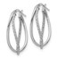Sterling Silver Polished & Textured Fancy Earrings - 30.5 mm