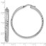 Sterling Silver Polished & Textured Hoop Earrings - 40.5 mm