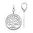 Sterling Silver Polished Tree of Life Leverback Earrings - 47 mm