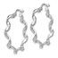 Sterling Silver Polished Twisted Hoop Earrings - 26 mm