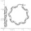 Sterling Silver Polished Twisted Hoop Earrings - 26 mm