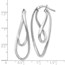 Sterling Silver Polished Twisted Oval Hoop Earrings - 39.5 mm