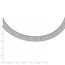 Sterling Silver Polished w/4 in ext. Choker Necklace - 12 in.