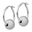 Sterling Silver Radiant Essence Brushed Hoop Earrings - 28.06 mm