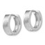 Sterling Silver Radiant Textured Huggie Hoop Earrings - 13 mm