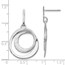 Sterling Silver Radiant Textured Post Dangle Earrings - 34 mm