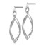 Sterling Silver Radiant Textured Post Dangle Earrings - 37 mm