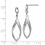 Sterling Silver Radiant Textured Post Dangle Earrings - 37 mm
