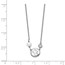 Sterling Silver RH-plated CZ/Cross/FWC Pearl Necklace - 16 in.