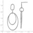Sterling Silver Rh-plated D/C Oval Post Dangle Earrings - 51 mm