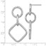 Sterling Silver Rh-plated D/C Post Dangle Earrings - 43 mm